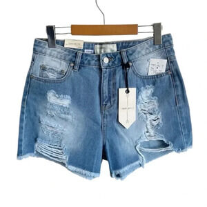 BANJARA | Hi rise Distressed Shorts US28